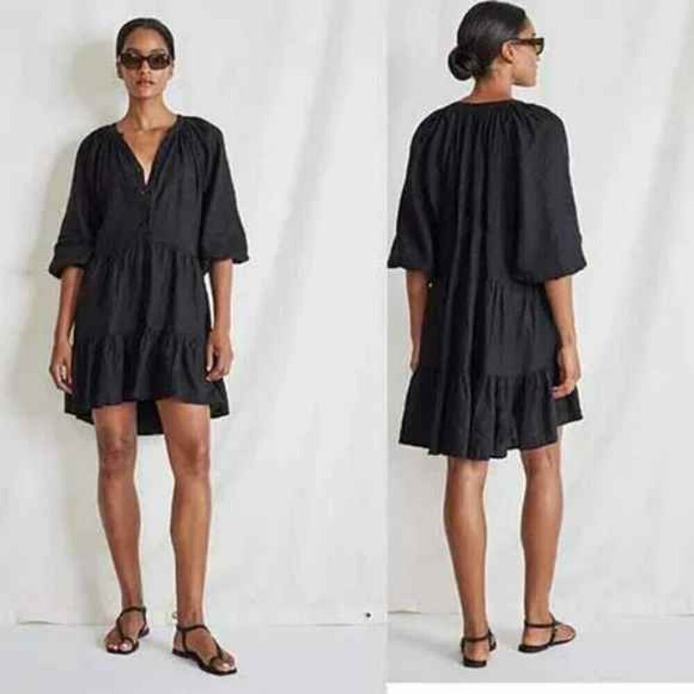 Apiece Apart Mini Mitte Dress in Black